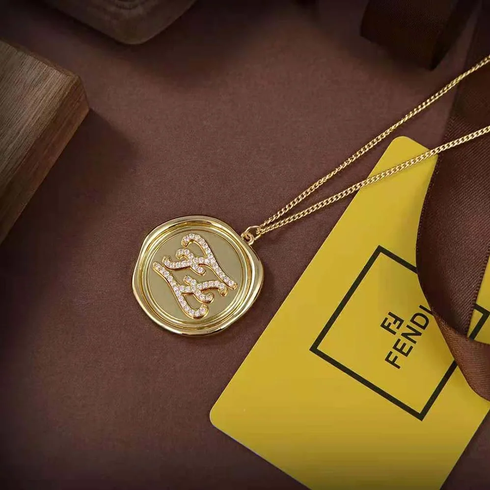 Fendi Karligraphy Gold for Women in Colored Necklace Fendi Karligraphy Gold for Women in Colored Necklace