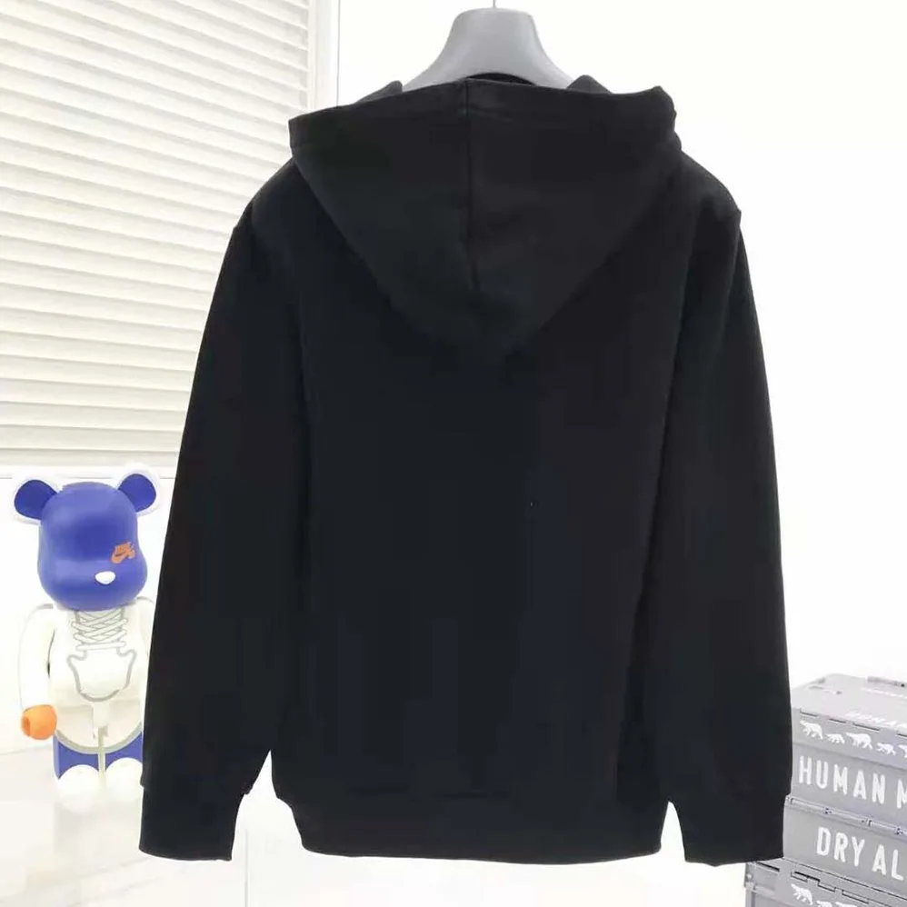 Balenciaga Hoodie Wide Fit in Black Heavy Fleece for Men Balenciaga Hoodie Wide Fit in Black Heavy Fleece for Men