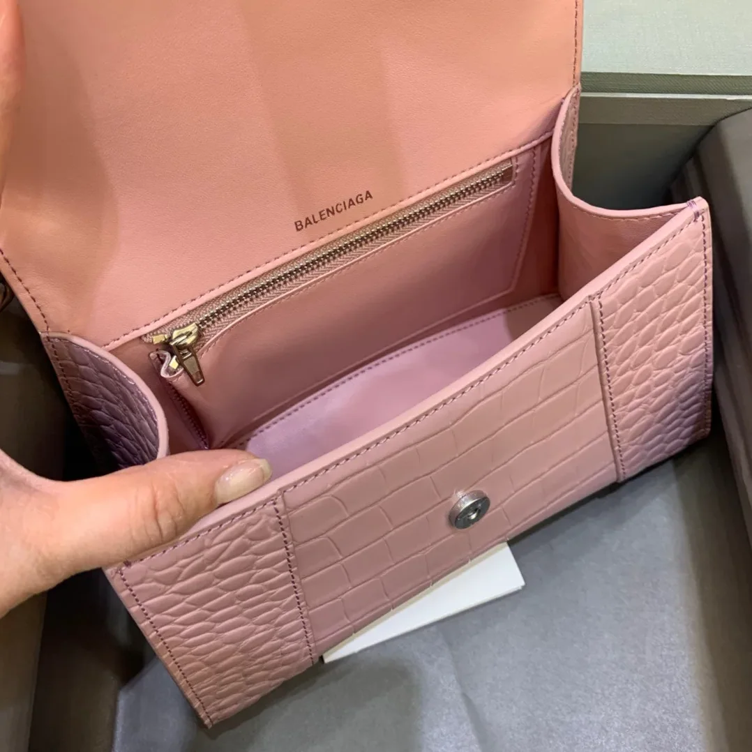 Balenciaga Hourglass Small Handbag In Pink Balenciaga Hourglass Small Handbag In Pink
