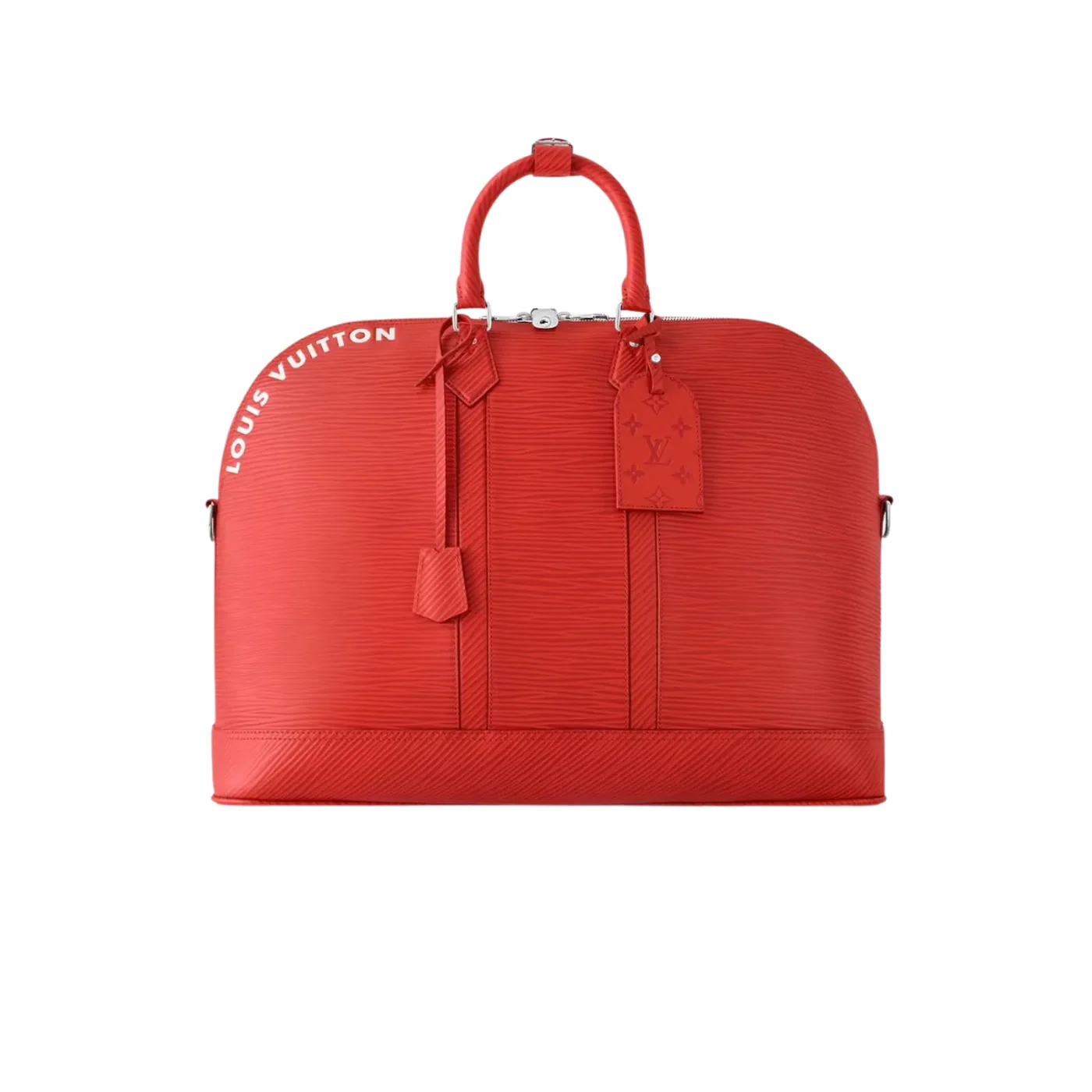 Louis Vuitton Alma Travel GM Top Handle Bag in Red Silver Hardware Louis Vuitton Alma Travel GM Top Handle Bag in Red Silver Hardware