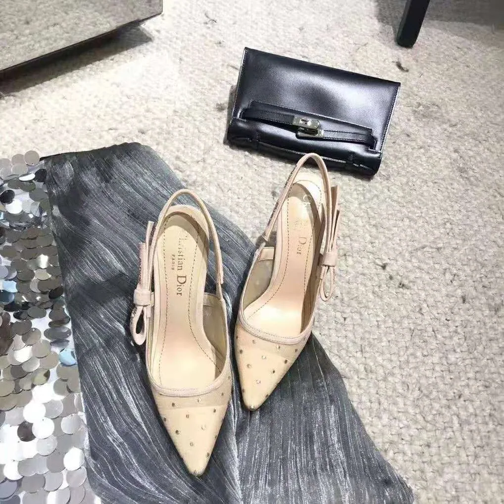 Dior J'adior Plumetis Slingback Pump Strass 10cm Heel for Women in Sandy Dior J'adior Plumetis Slingback Pump Strass 10cm Heel for Women in Sandy