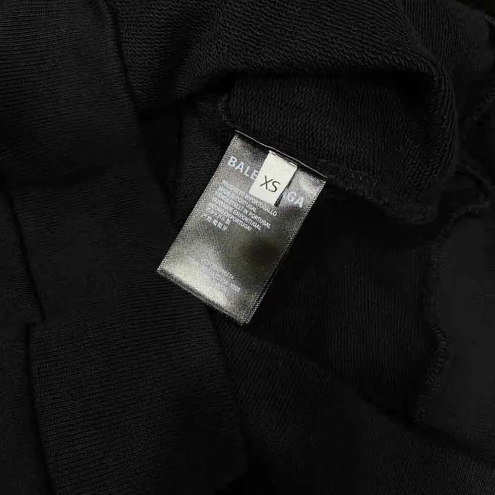 Balenciaga WFP Hoodie Medium Fit in Black and White Medium Fleece for Men Balenciaga WFP Hoodie Medium Fit in Black and White Medium Fleece for Men