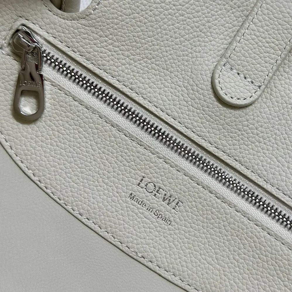 Loewe Small Madrid Bag in Supple Grained Calfskin for Women in White Loewe Small Madrid Bag in Supple Grained Calfskin for Women in White