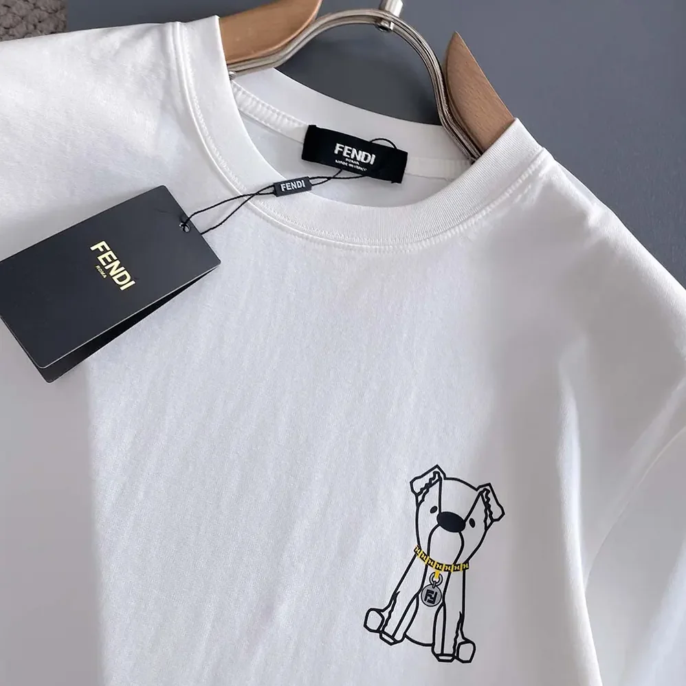Fendi White Cotton T for Women in shirt