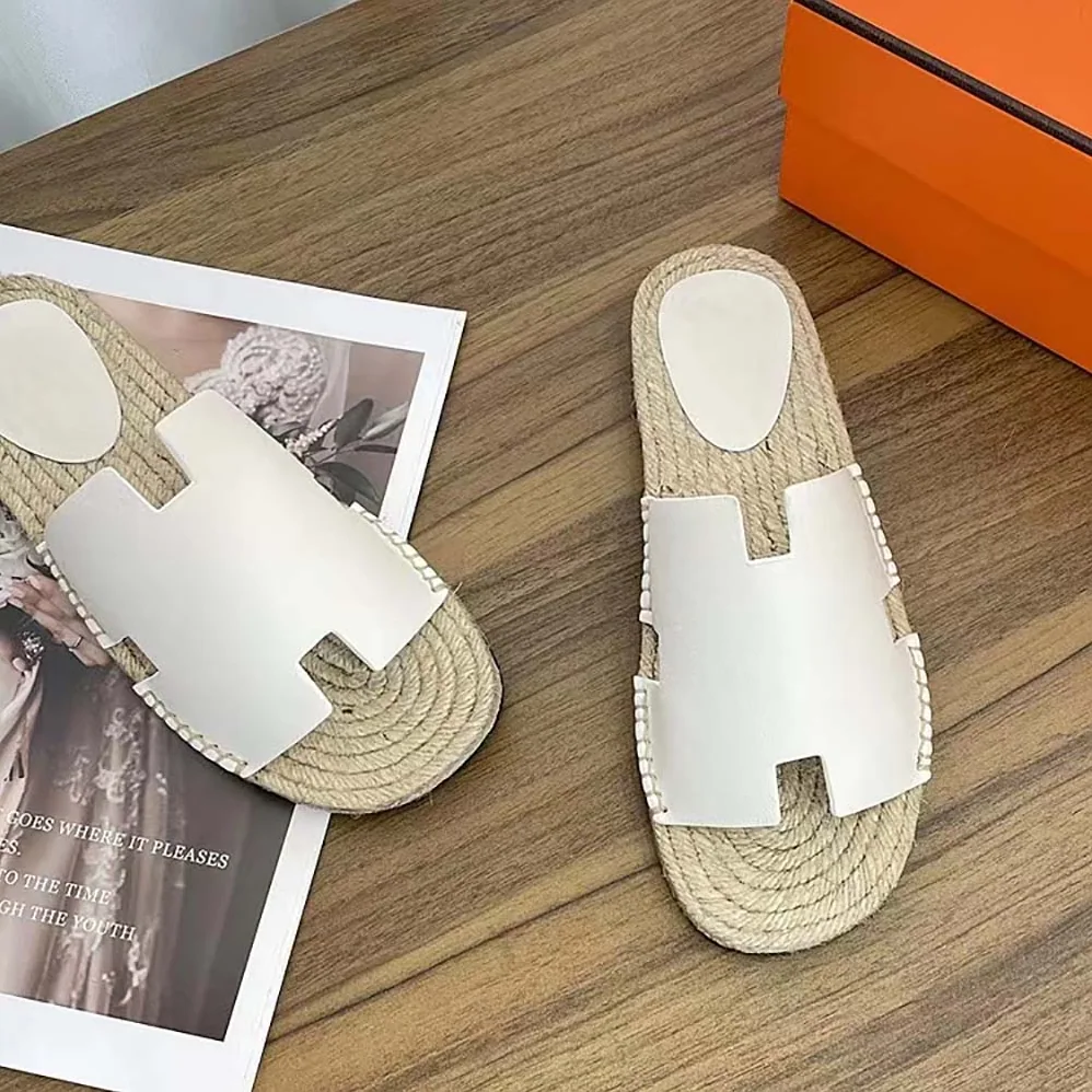 Hermes Catalya Espadrille in Calfskin with Rope Sole and “H” Cut-out for Unisex in White Hermes Catalya Espadrille in Calfskin with Rope Sole and “H” Cut-out for Unisex in White