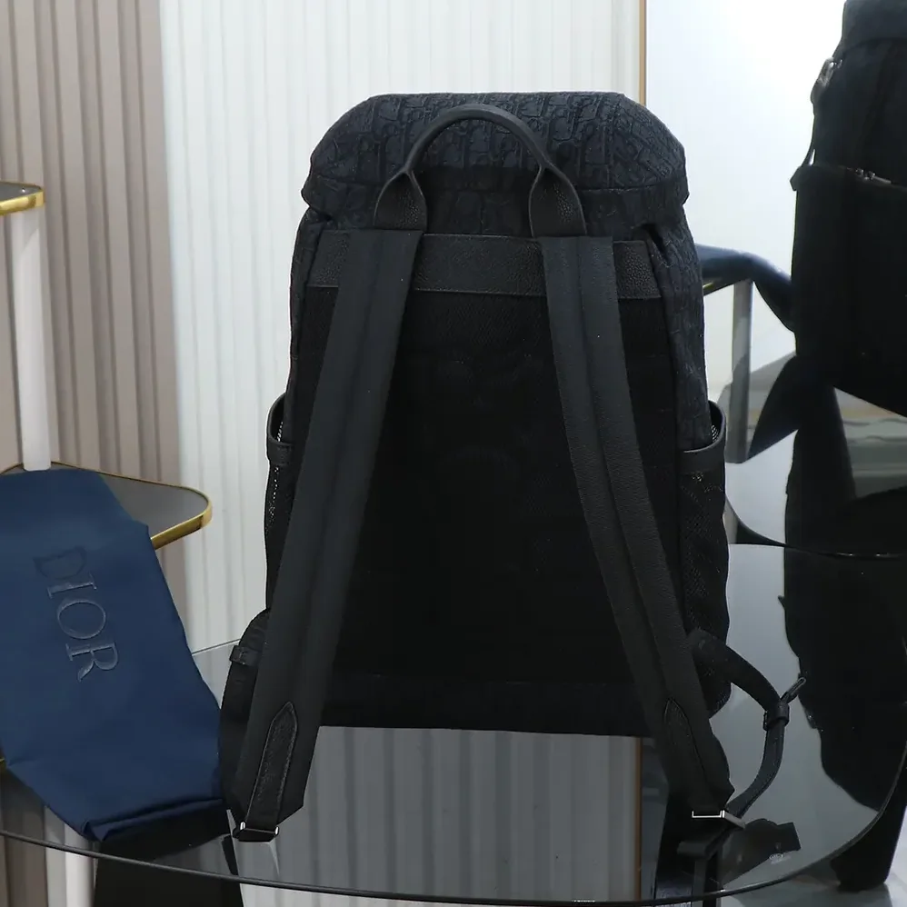 Dior Dior 8 Backpack with Flap Black Dior Oblique Jacquard for Men