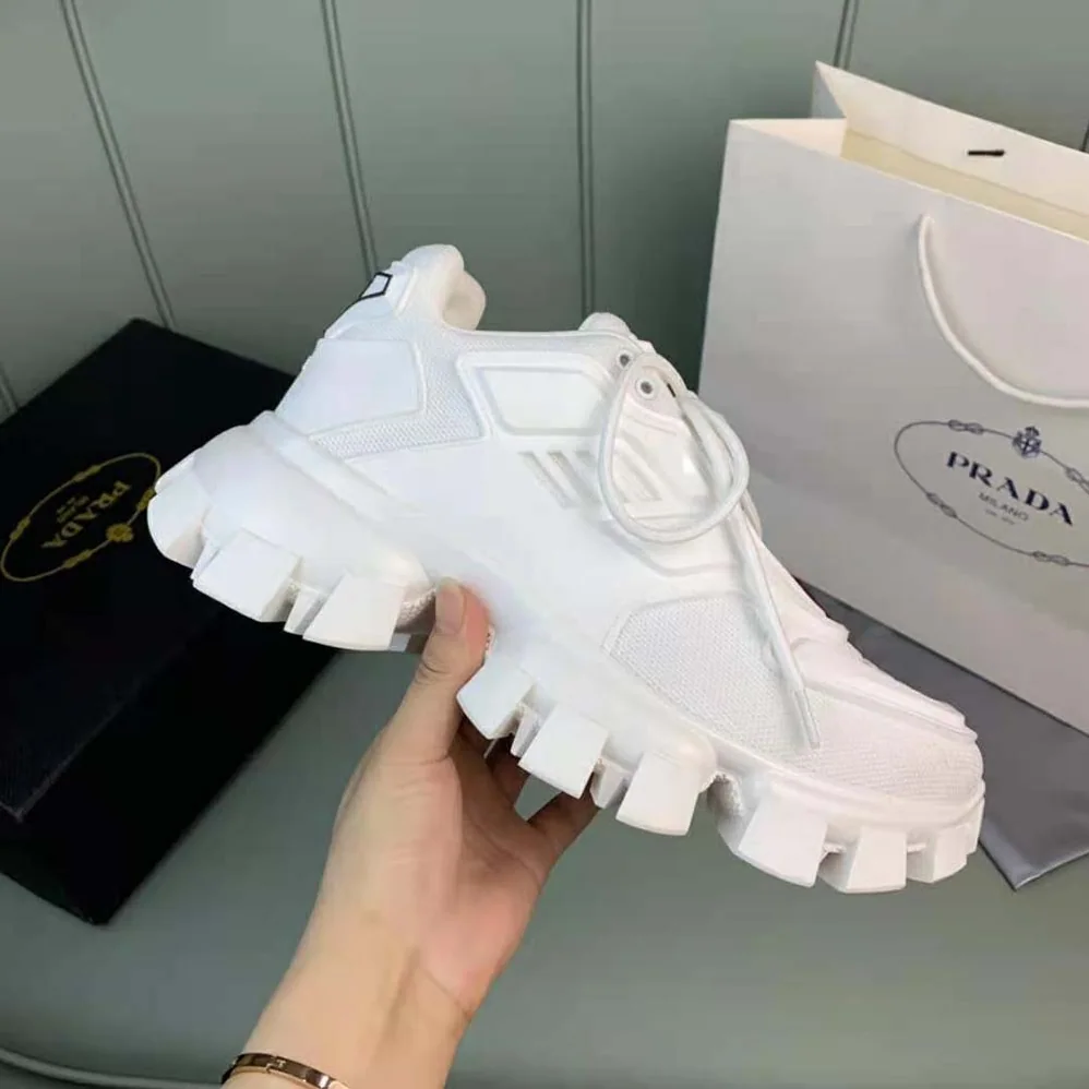 Prada Cloudbust Thunder Sneakers for Women in White Prada Cloudbust Thunder Sneakers for Women in White