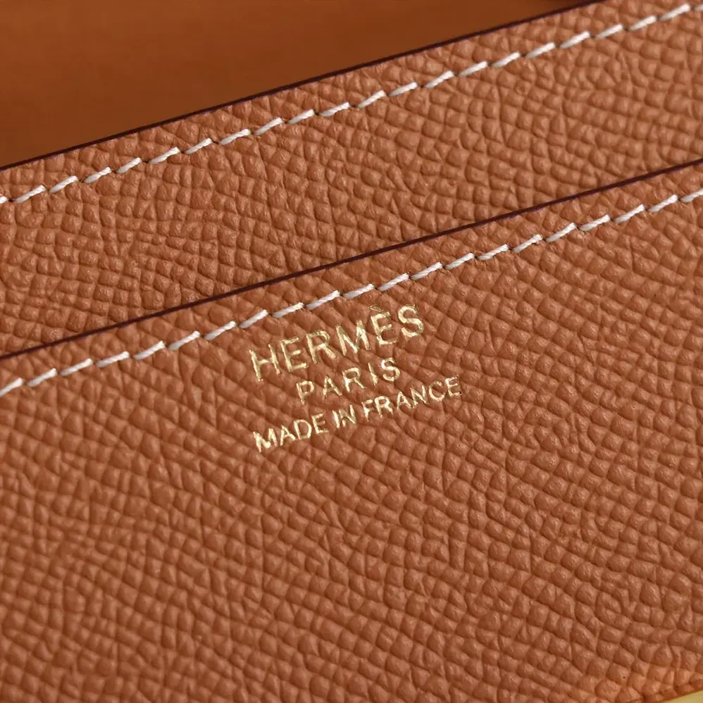 Hermes Constance Long To Go in Epsom Leather for Women in Brown/Gold