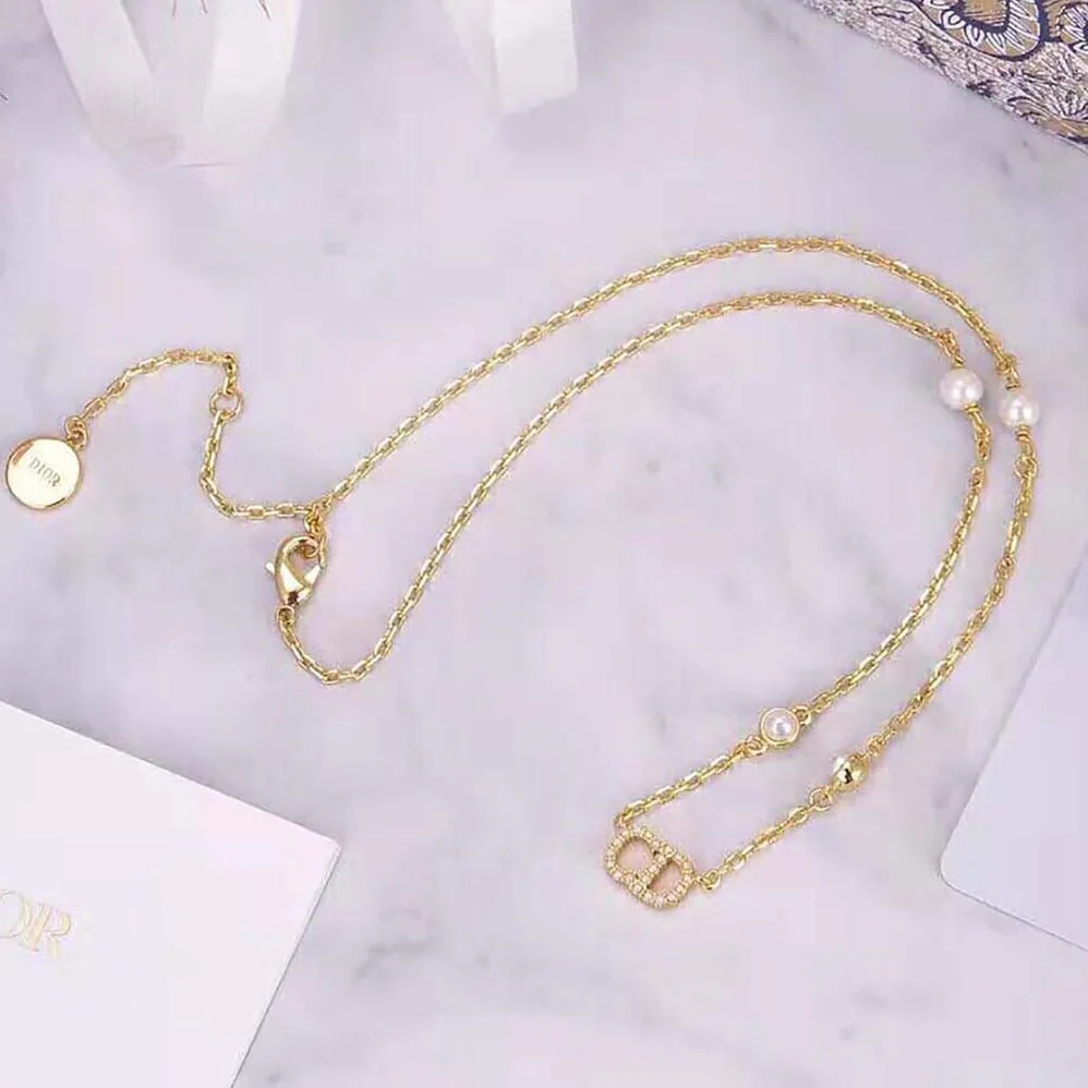Dior Clair D Lune Necklace Gold for Women in Finish Metal