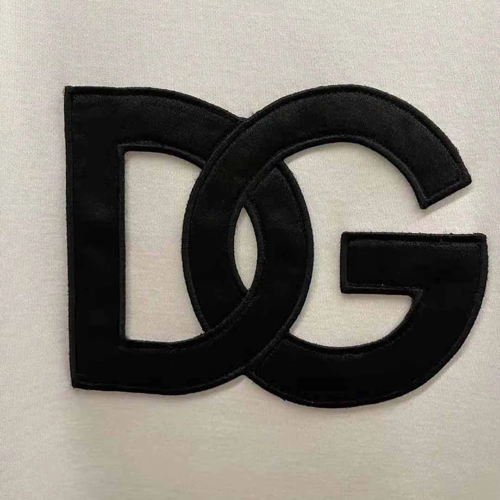 Dolce Gabbana D&G Lnterlock T-shirt with Satin DG Patch for Women