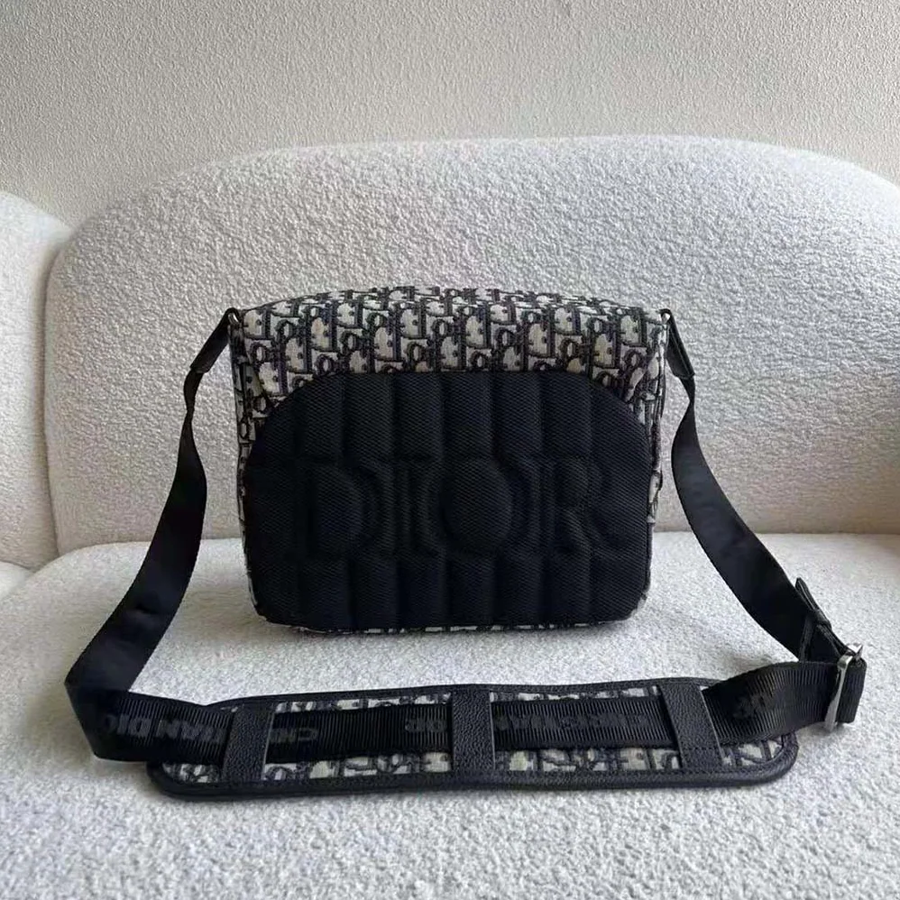 Dior Explorer Messenger Bag Beige and Black Dior Oblique Jacquard for Men