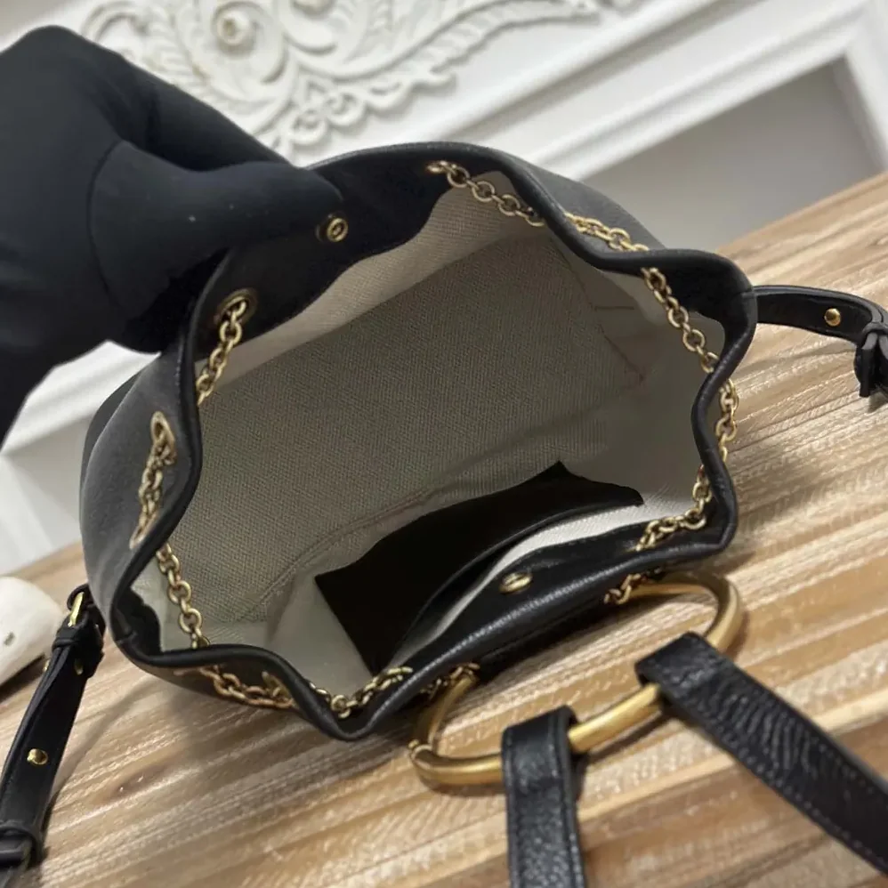 Chloe Small Bracelet Backpack in Grained Leather for Women in Black Chloe Small Bracelet Backpack in Grained Leather for Women in Black