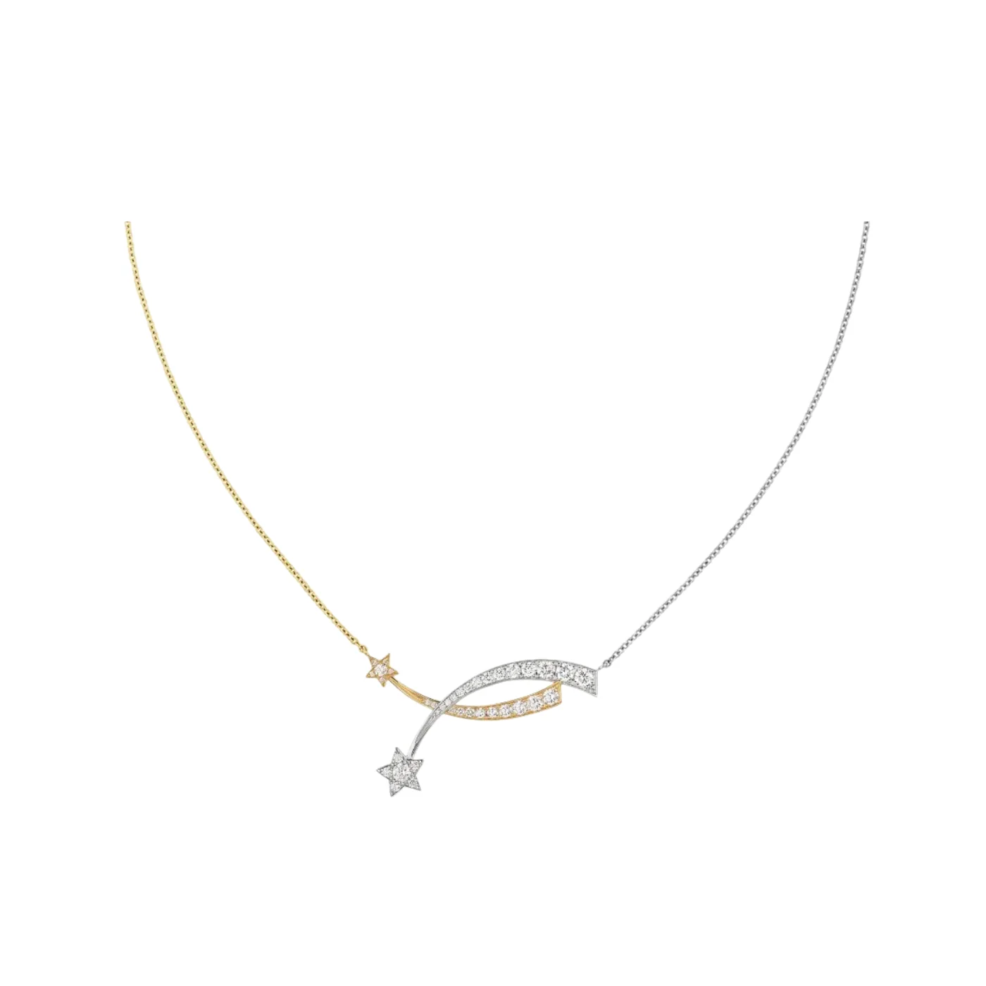 Chanel Etoile Filante Necklace Silver in Gold Hardware
