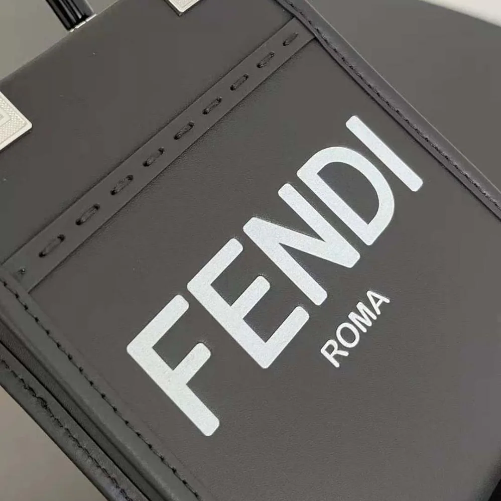 Fendi Mini Sunshine Shopper Black Leather Mini for Women in bag Fendi Mini Sunshine Shopper Black Leather Mini for Women in bag