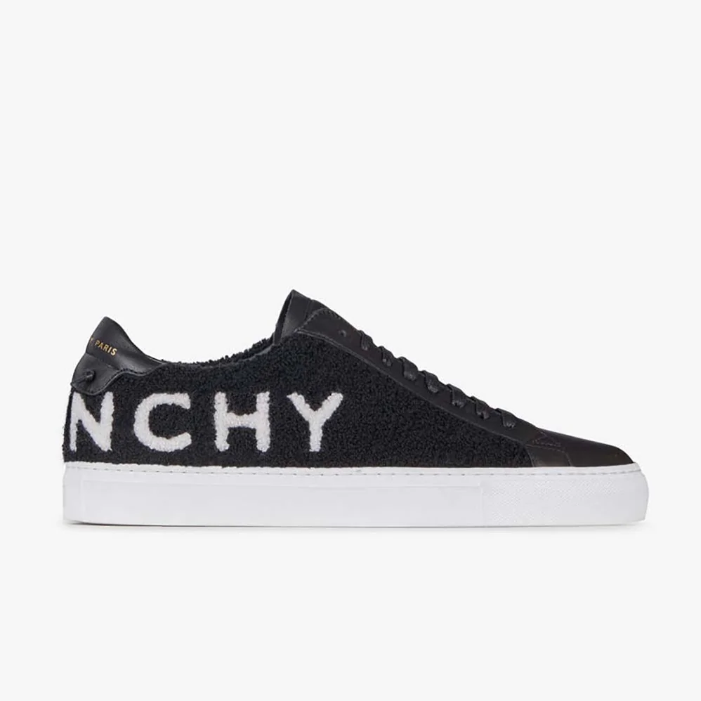 Givenchy Shoes Givenchy Sneakers in Leather and Terrycloth for Men in Black