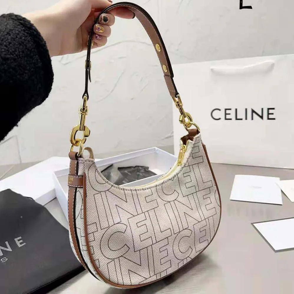 Celine Medium Ava Strap Bag in Textile with Celine All for Women in Over Print Celine Medium Ava Strap Bag in Textile with Celine All for Women in Over Print