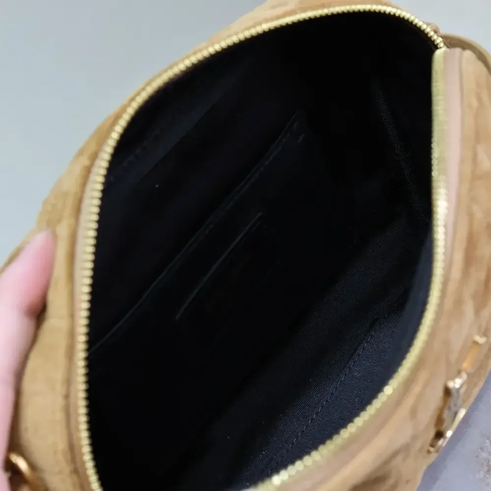 Saint Laurent YSL Cassandre Matelassé Carré Camera Bag in Suede for Women