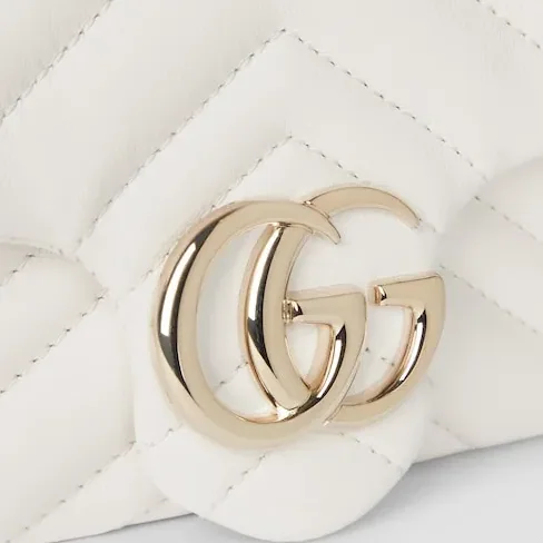 Gucci Marmont Mini Shoulder Bag in White Gold Hardware Gucci Marmont Mini Shoulder Bag in White Gold Hardware