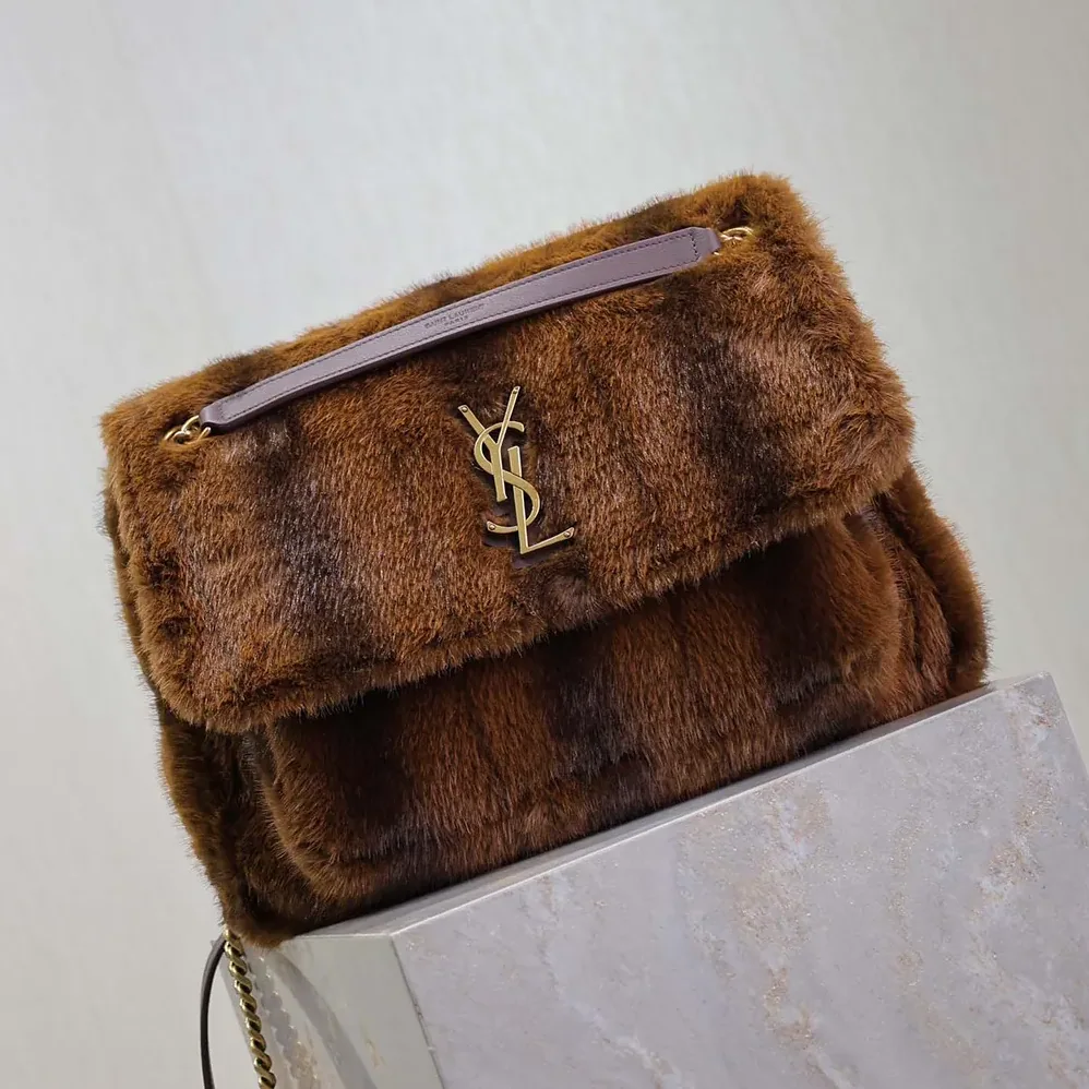 Saint Laurent YSL Niki Large in Shearling for Women Saint Laurent YSL Niki Large in Shearling for Women