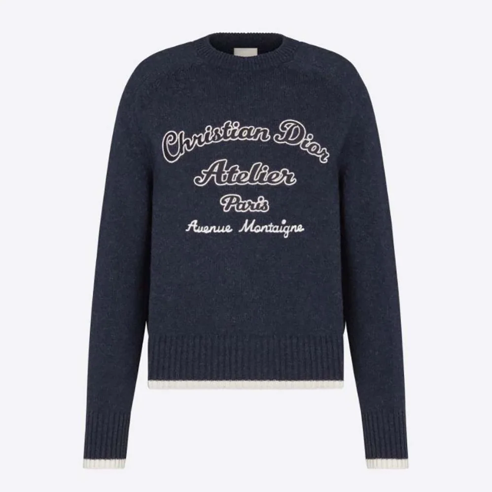 Dior Christian Dior Atelier Sweater Blue Wool Jersey for Women