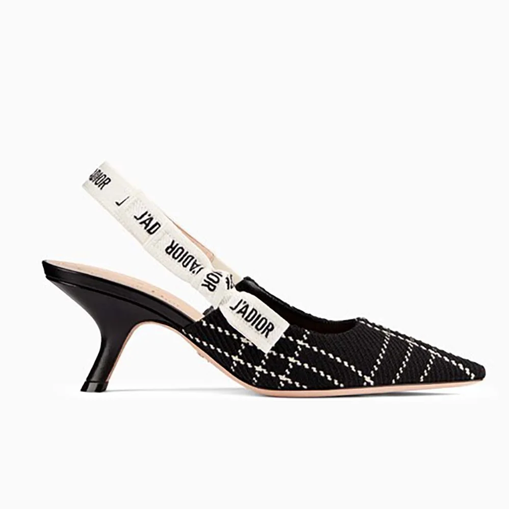Dior J'adior Tartan Wool High-Heeled Shoe 65mm Heel for Women