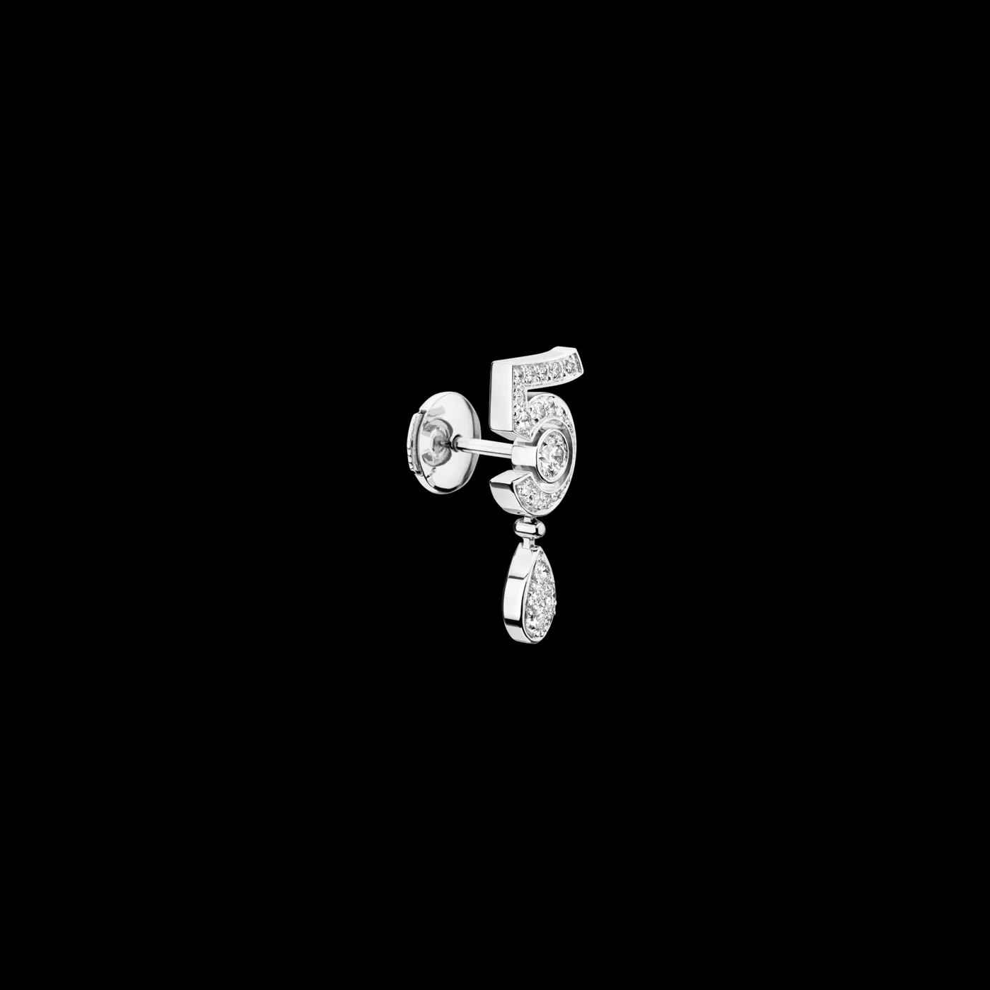 Chanel Eternal N°5 Transformable Earrings White Gold Chanel Eternal N°5 Transformable Earrings White Gold