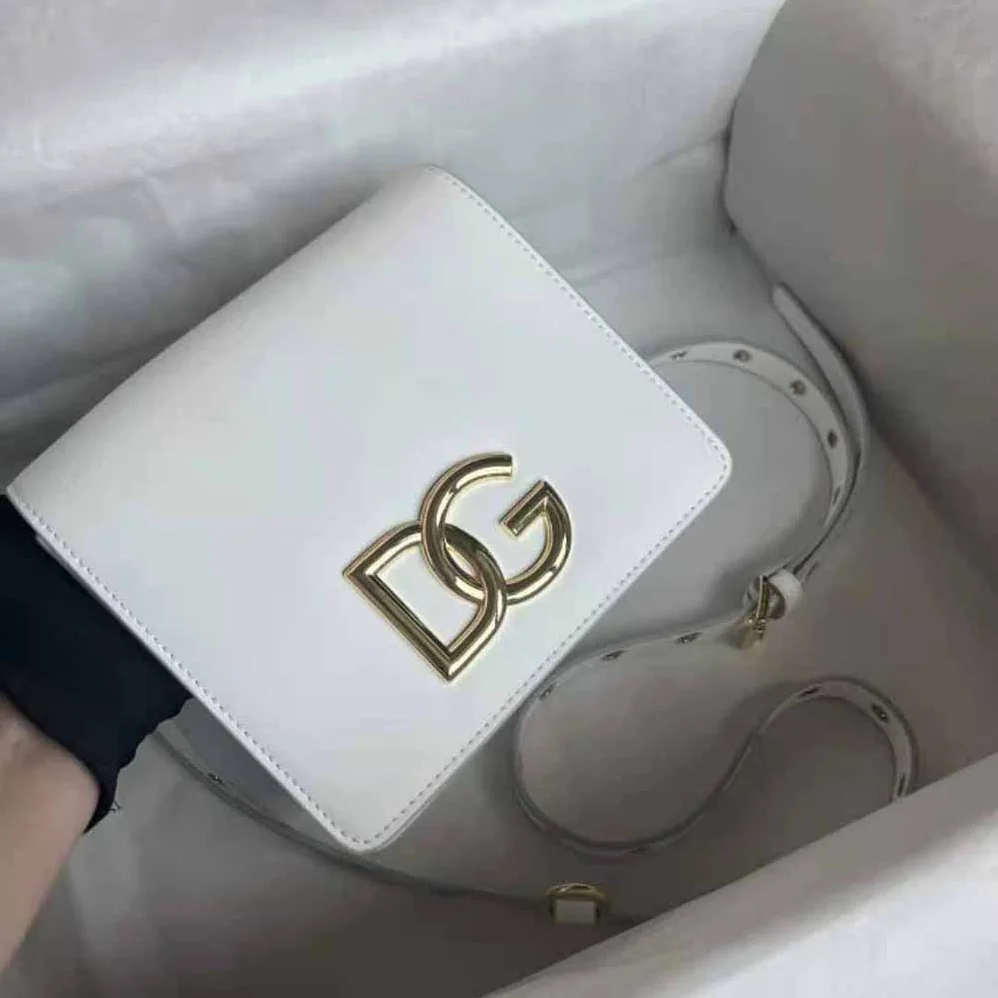 Dolce Gabbana D&G Calfskin Crossbody 3.5 Bag for Women in White
