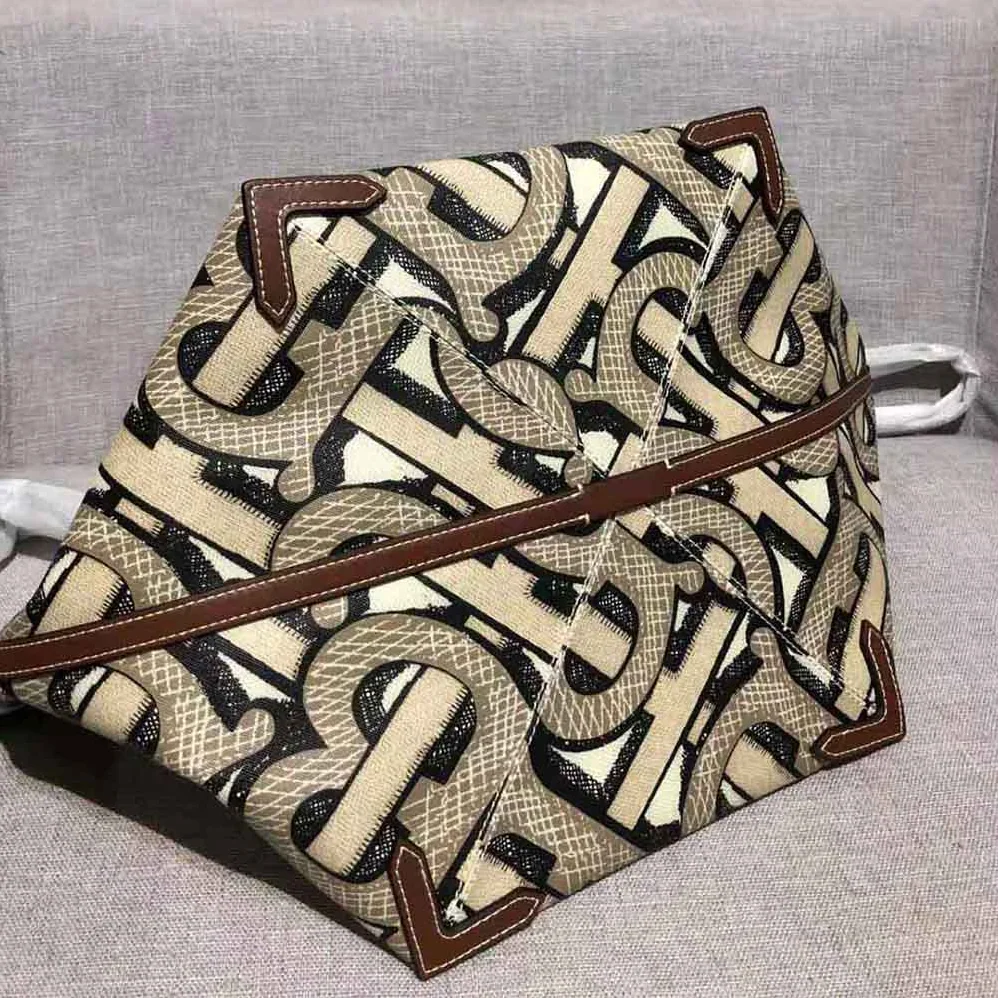 Burberry Mini Monogram Print E-canvas Beach Tote for Women in Brown