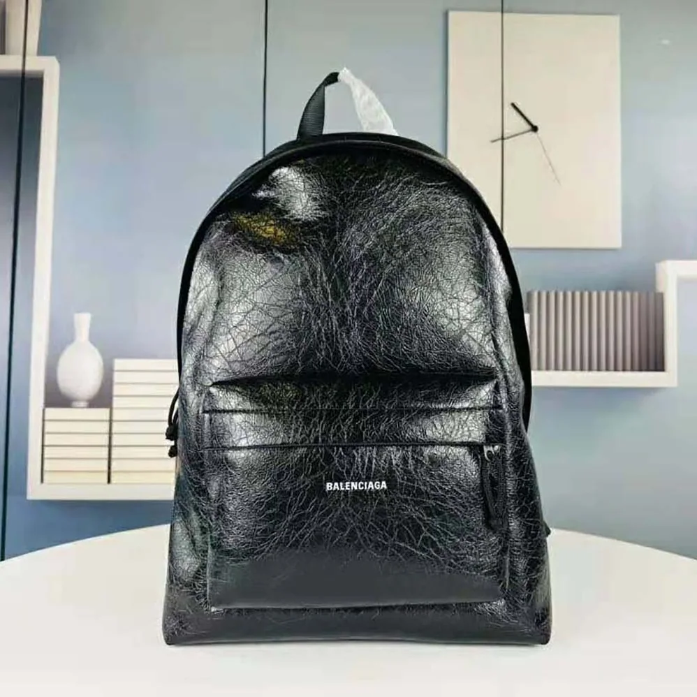 Balenciaga Explorer Backpack in Black Arena Lambskin for Men Balenciaga Explorer Backpack in Black Arena Lambskin for Men
