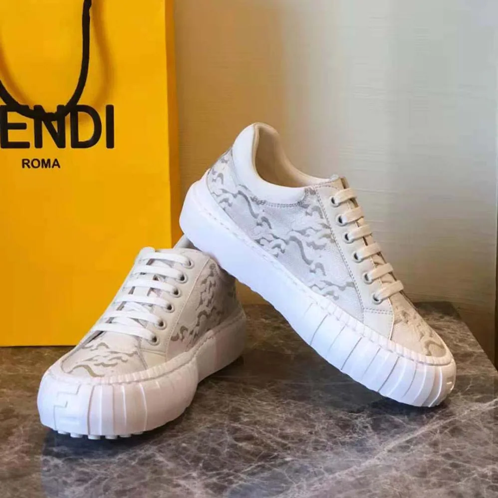 Fendi Force White Fabric Low for Women in Top Sneakers Fendi Force White Fabric Low for Women in Top Sneakers