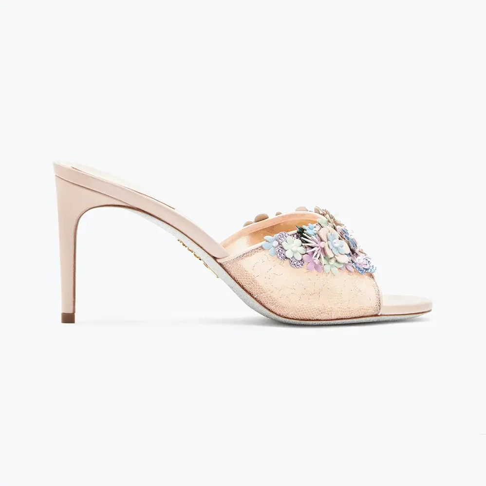 Rene Caovilla Roxanne Nude Slider Sandal 80 for Women