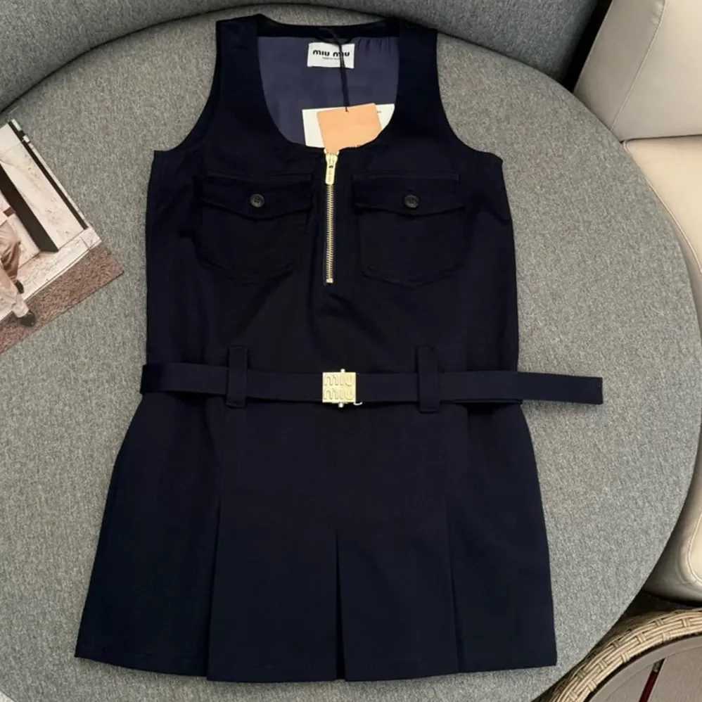 Miu Miu Chino Dress MF5411_1UPX_F0008_S_OOO for Women Miu Miu Chino Dress MF5411_1UPX_F0008_S_OOO for Women