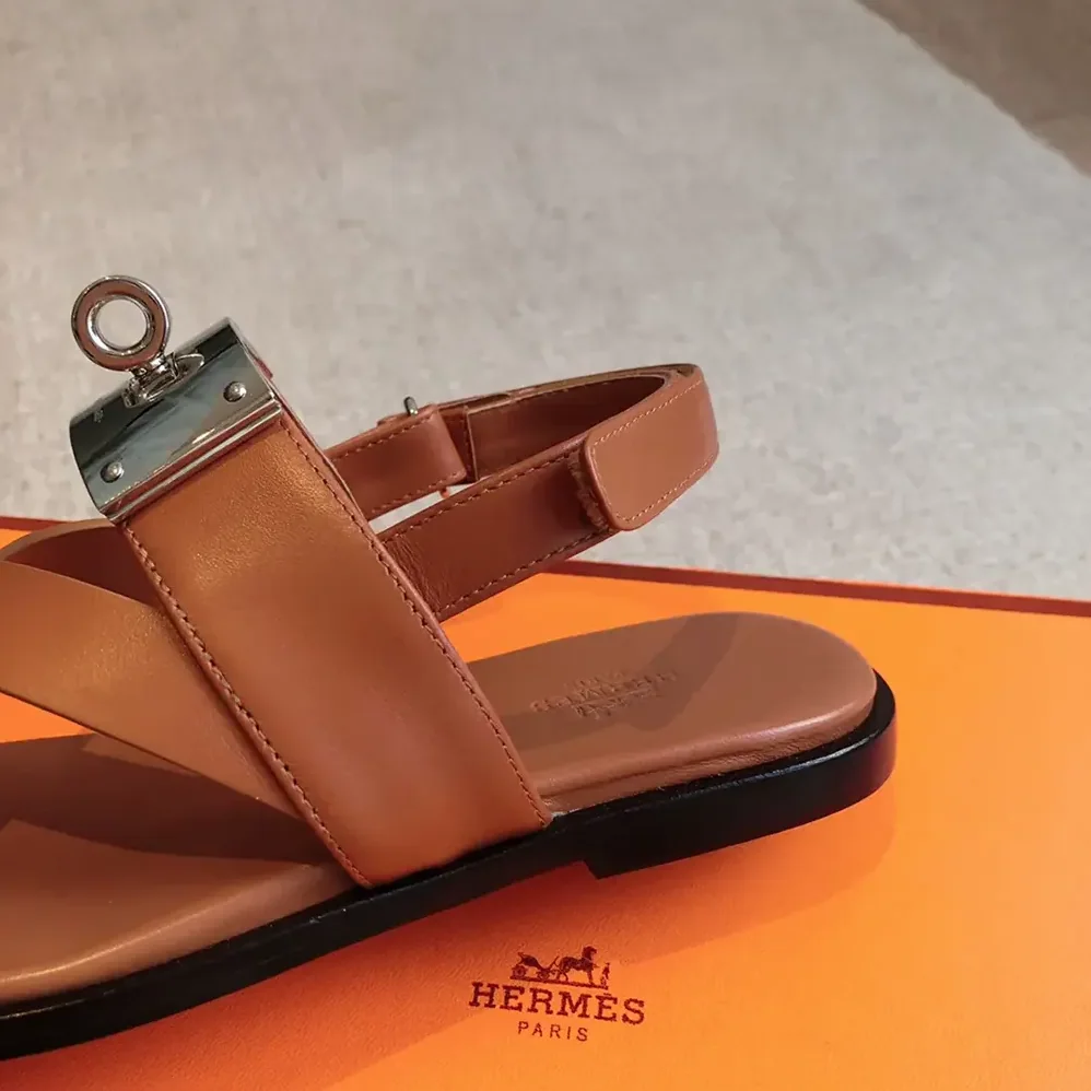 Hermes Ines Sandal-Brown H241155Z for Women