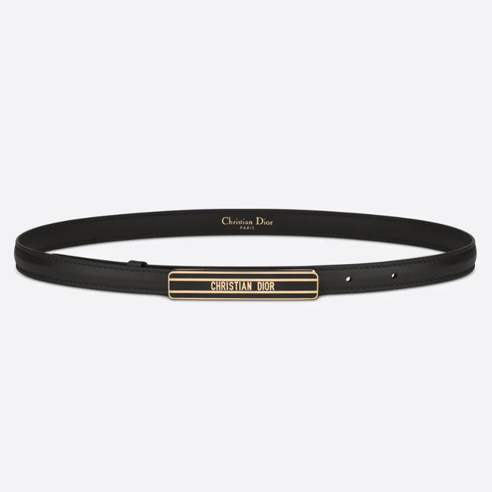 Dior Dior-id Belt Black Smooth Calfskin 15 MM for Women