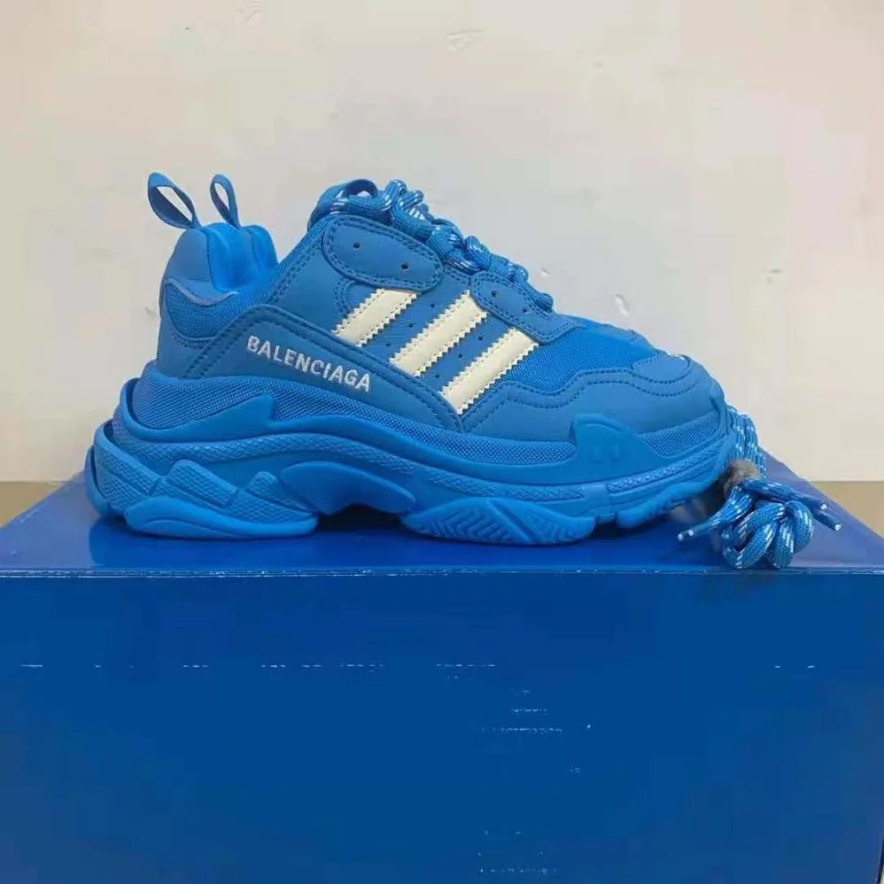 Balenciaga Balenciaga / Adidas Triple S Sneaker in Blue and White for Women Balenciaga Balenciaga / Adidas Triple S Sneaker in Blue and White for Women