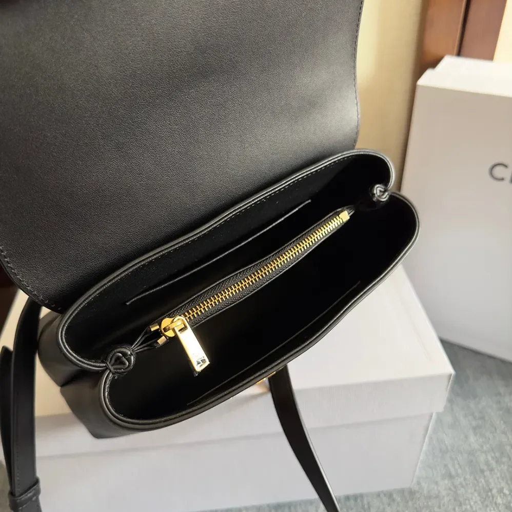 Celine Teen Nino Bag in Smooth Satinated Calfskin for Women in Black