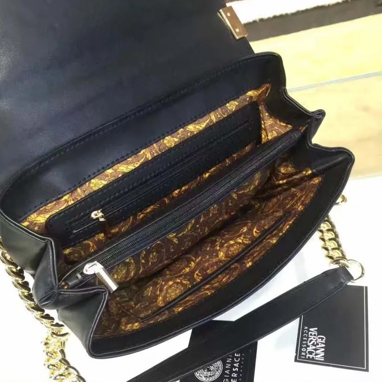 Versace Palazzo Cross-Body Bag in Nappa Leather in Black