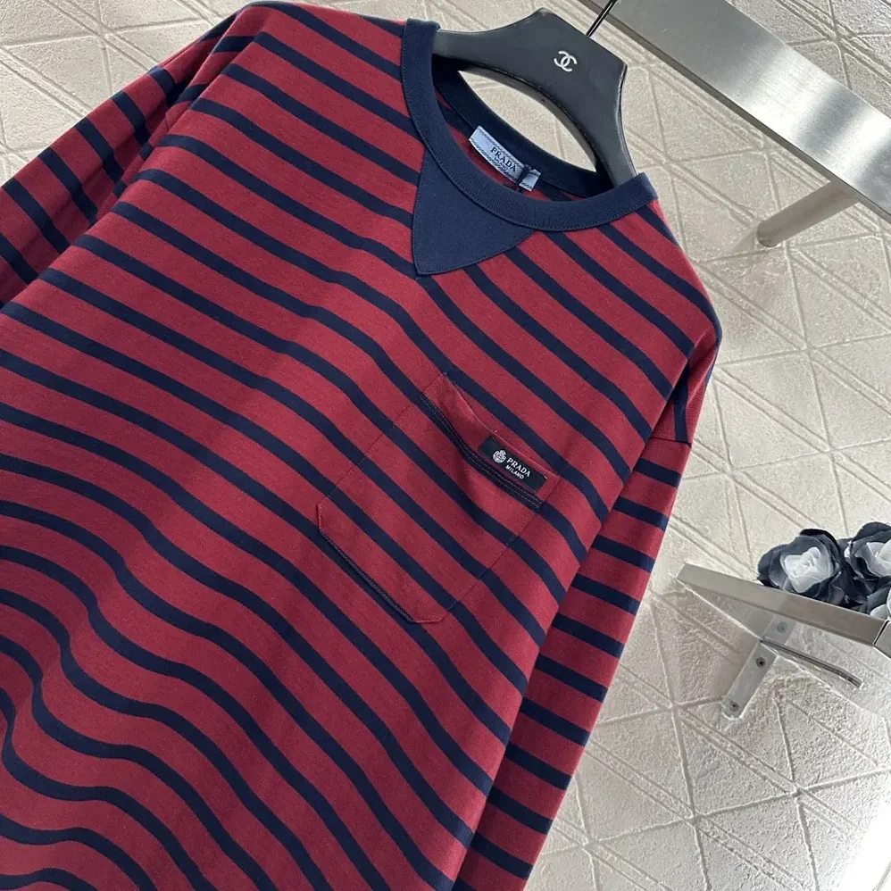 Prada Long-Sleeved Striped Jersey T for Women in Shirt Prada Long-Sleeved Striped Jersey T for Women in Shirt