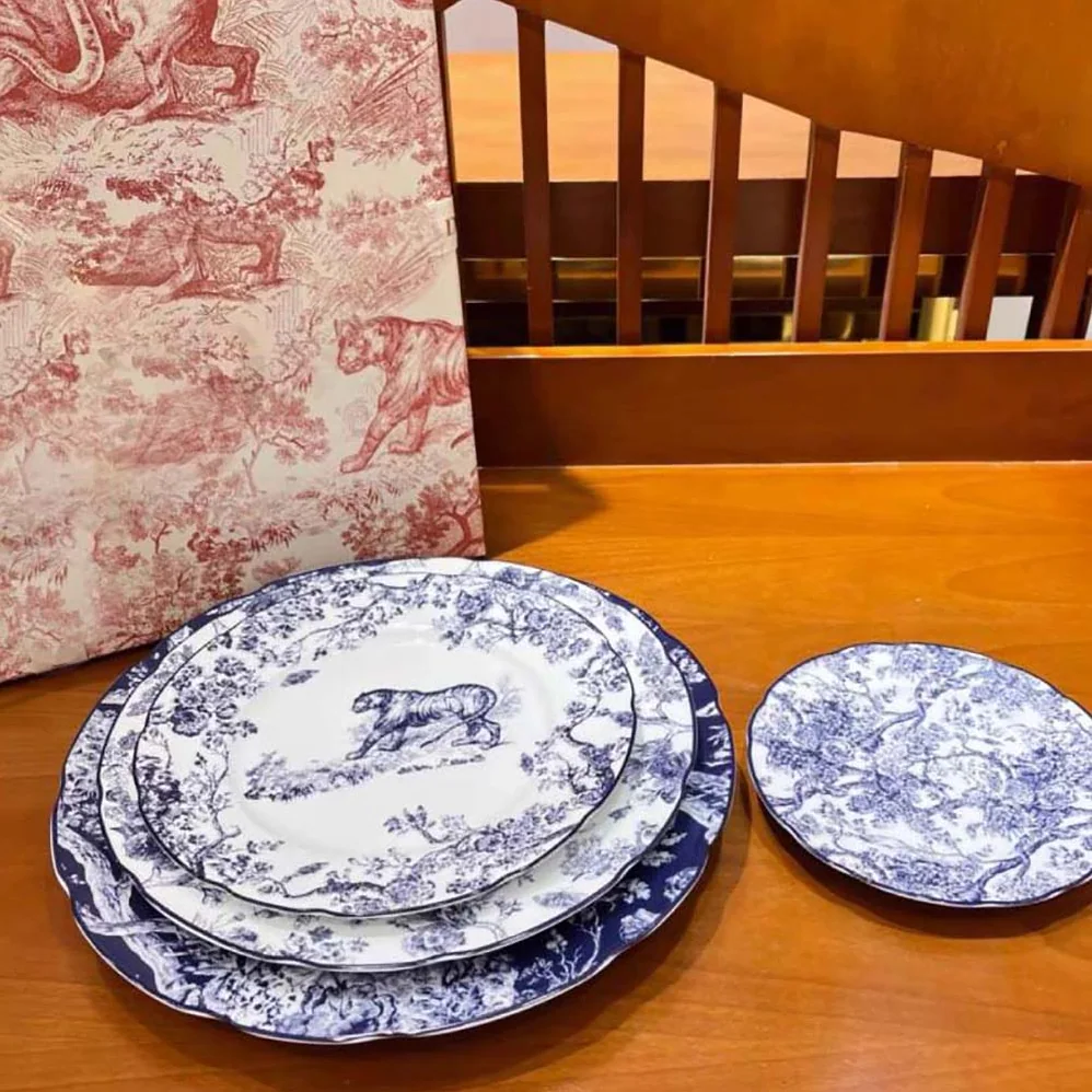 Dior Soup Plate Blue Toile de Jouy for Unisex Dior Soup Plate Blue Toile de Jouy for Unisex