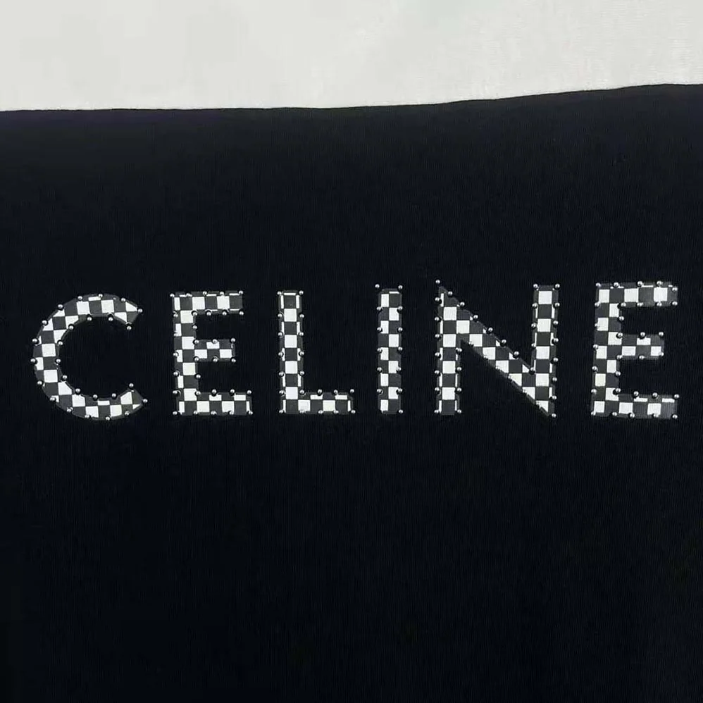 Celine Loose T-shirt in Cotton Jersey with Studs for Women