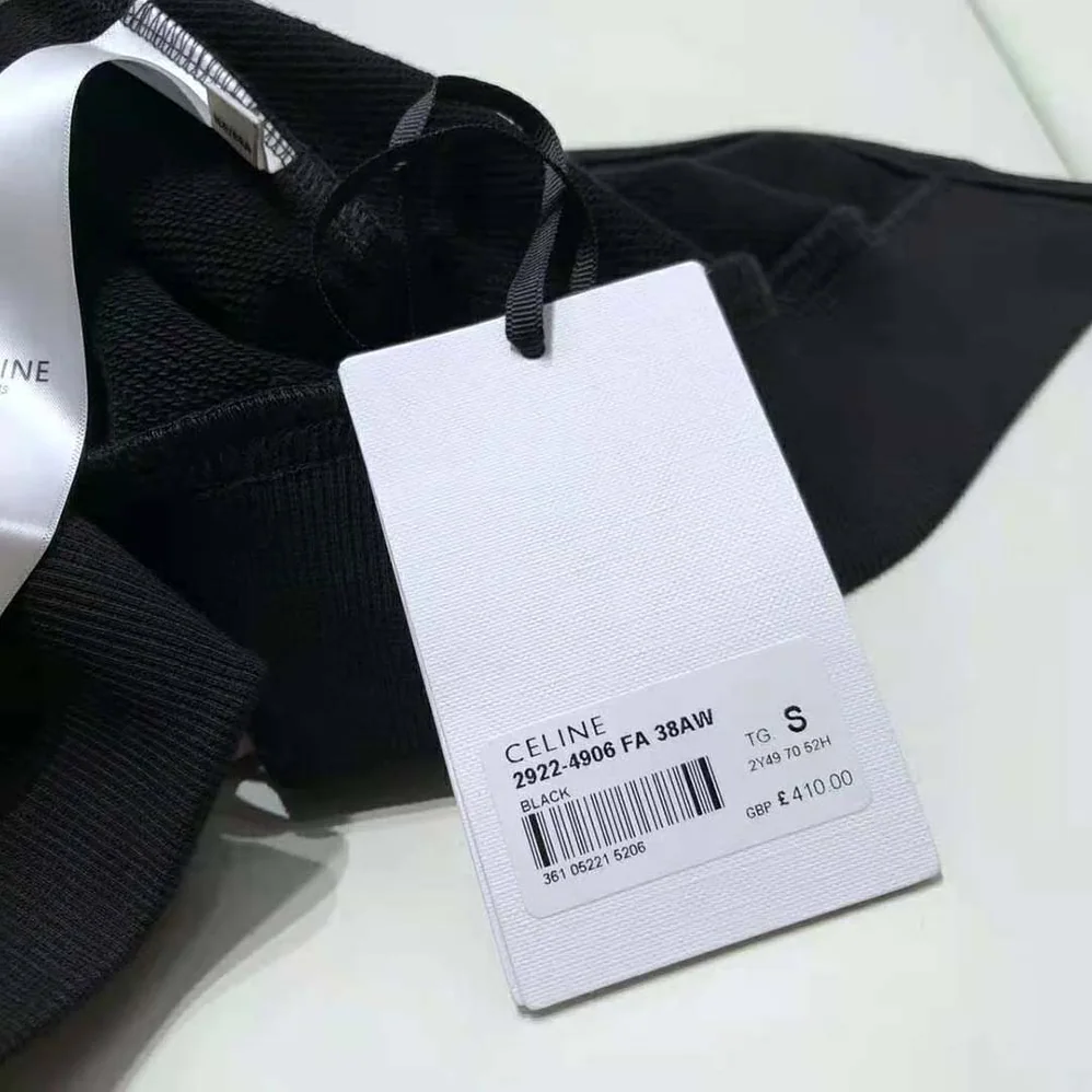 Celine Loose Sweatshirt in Cotton Fleece for Women in Black Celine Loose Sweatshirt in Cotton Fleece for Women in Black