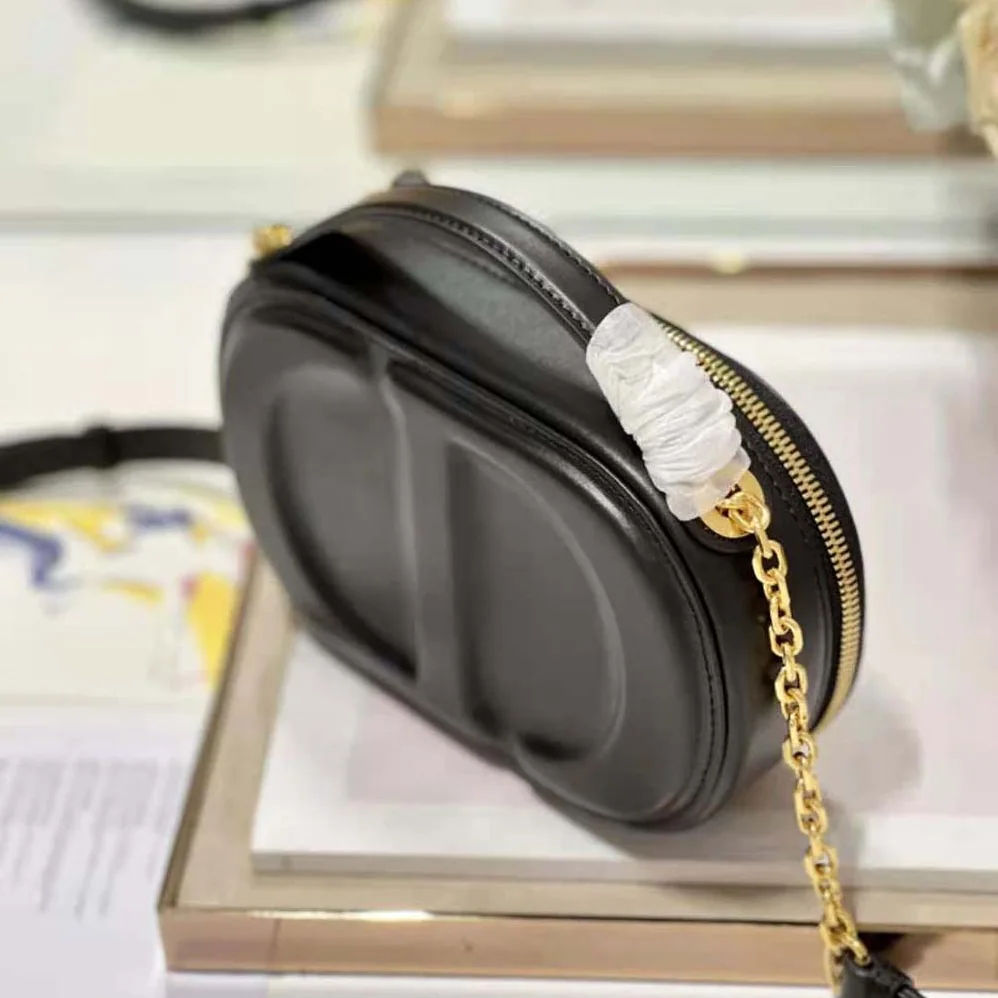 Dior CD Signature Oval Camera Bag Black Calfskin with Embossed CD Signature for Women Dior CD Signature Oval Camera Bag Black Calfskin with Embossed CD Signature for Women