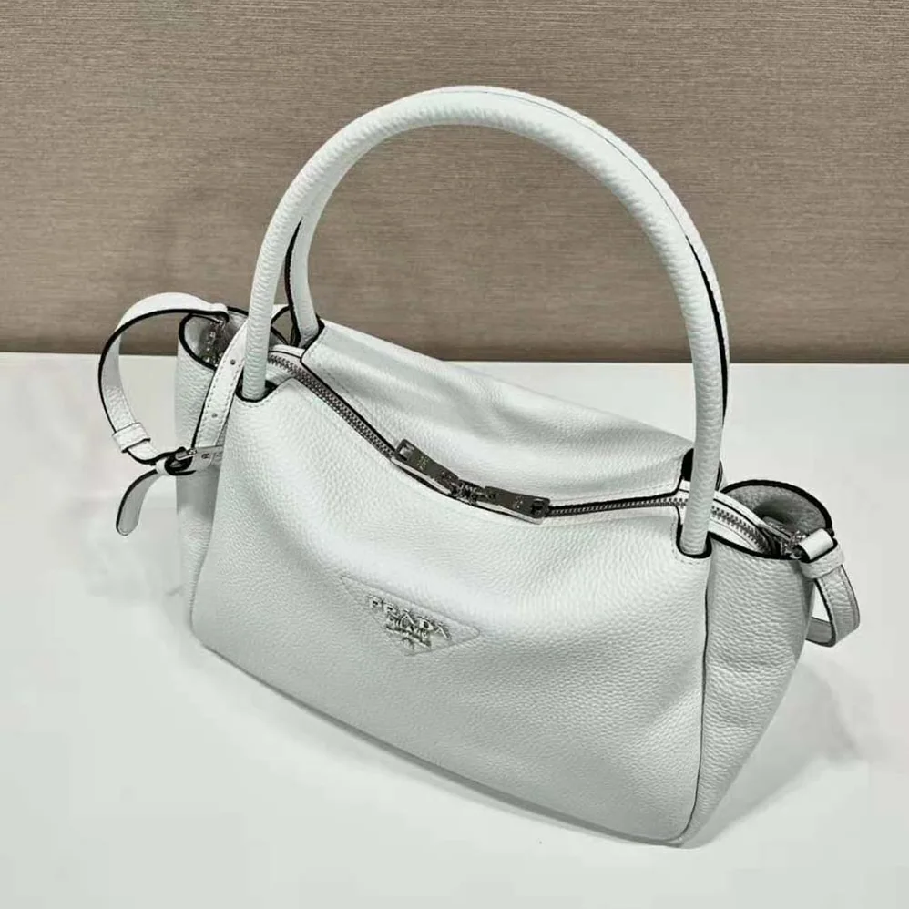Prada Large Leather Handbag for Women in White Prada Large Leather Handbag for Women in White