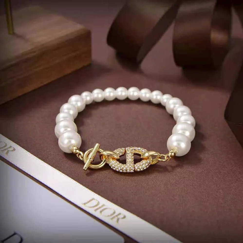 Dior CD Navy Bracelet Gold for Women in Finish Metal Dior CD Navy Bracelet Gold for Women in Finish Metal