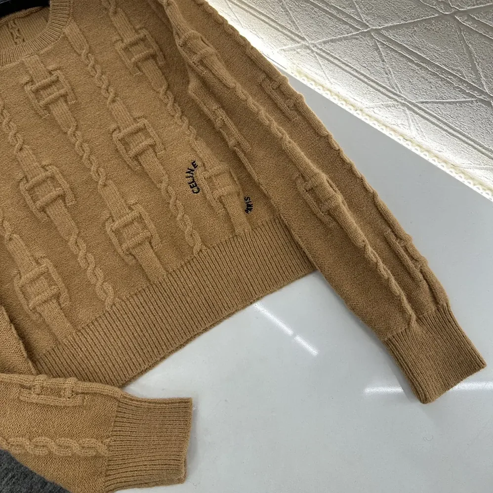 Celine Crewneck Sweater In Chains Cashmere for Men Celine Crewneck Sweater In Chains Cashmere for Men