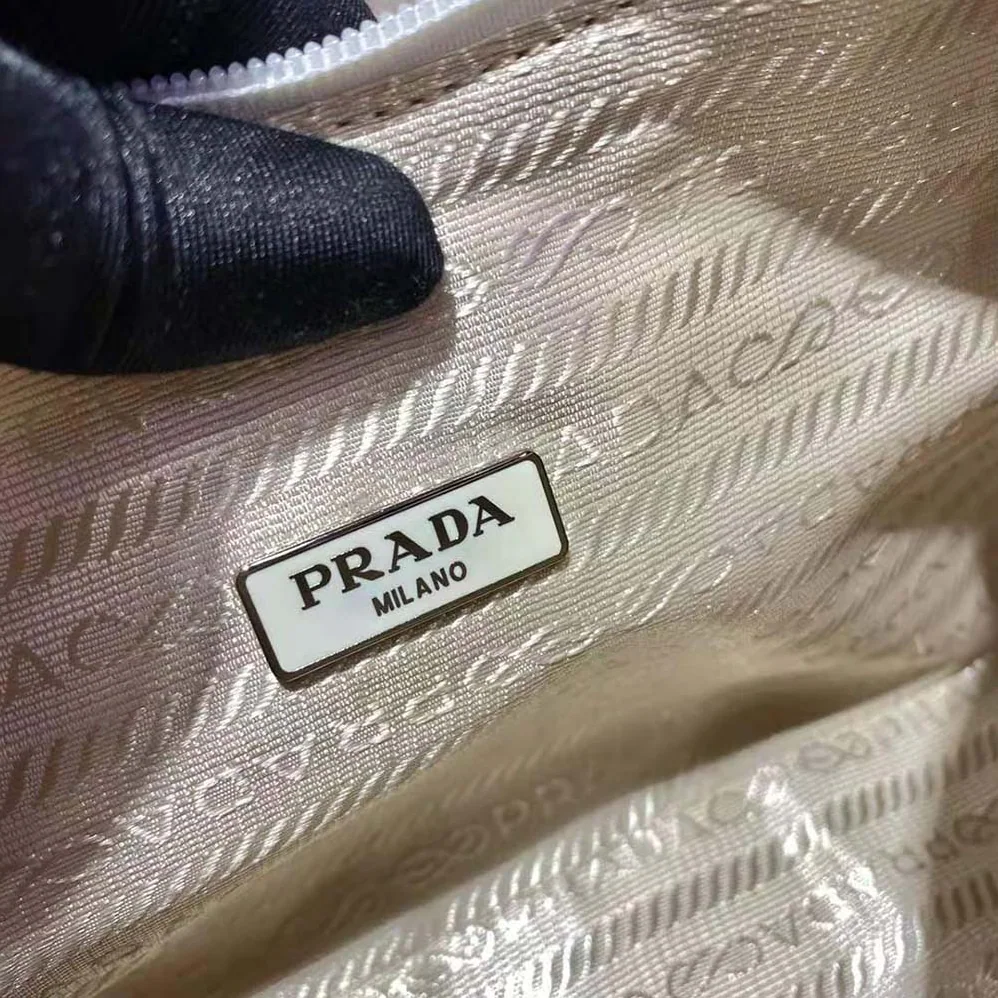 Prada Satin Mini-Bag with Artificial Crystals for Women in White
