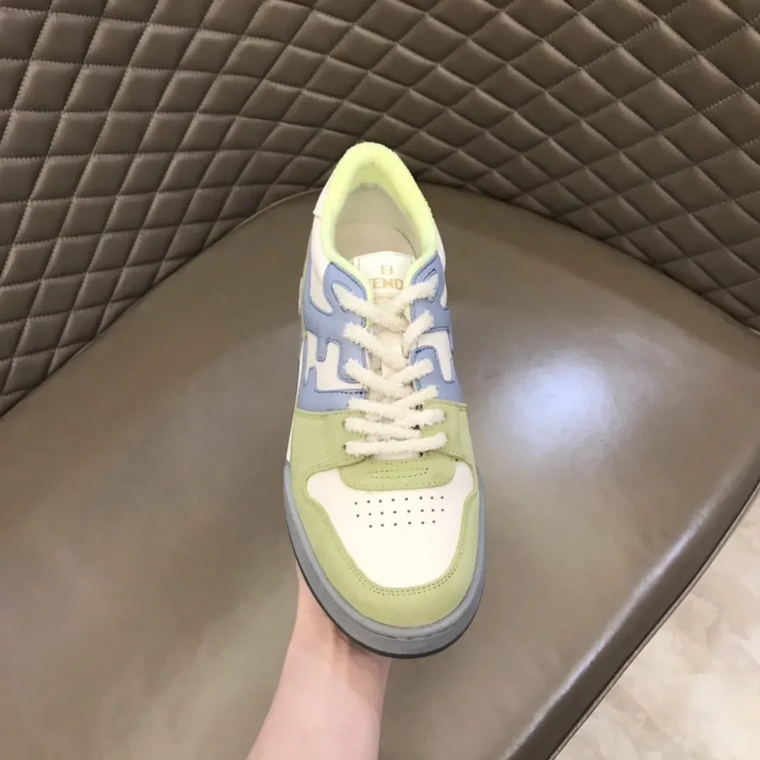 Fendi FD Match Low Tops Sneakers Light Green Fendi FD Match Low Tops Sneakers Light Green