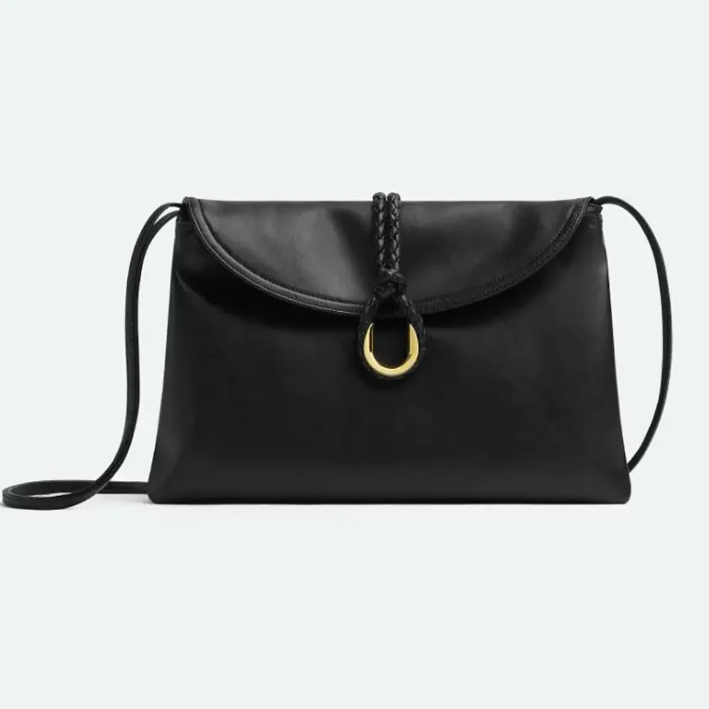 Bottega Veneta Liberta Cross-body Bag in Smooth Calf Leather for Women in Black