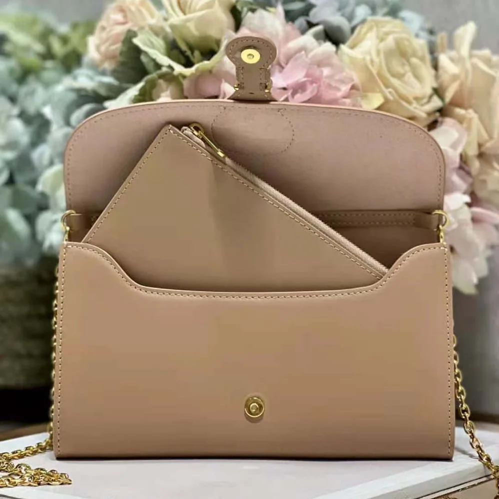 Dior Bobby East-West Pouch with Chain Caramel Beige Smooth Calfskin for Women Dior Bobby East-West Pouch with Chain Caramel Beige Smooth Calfskin for Women
