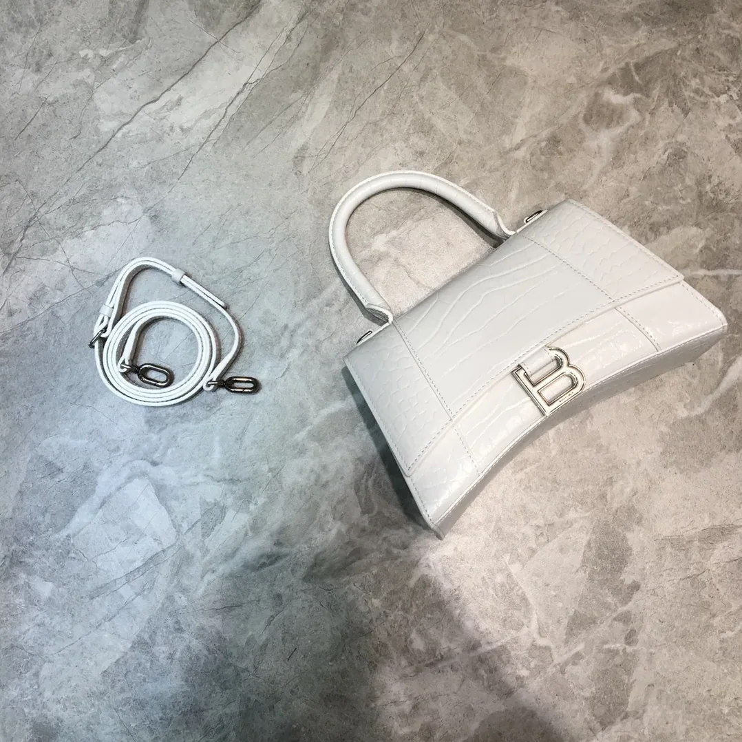 Balenciaga Hourglass Small Handbag In White